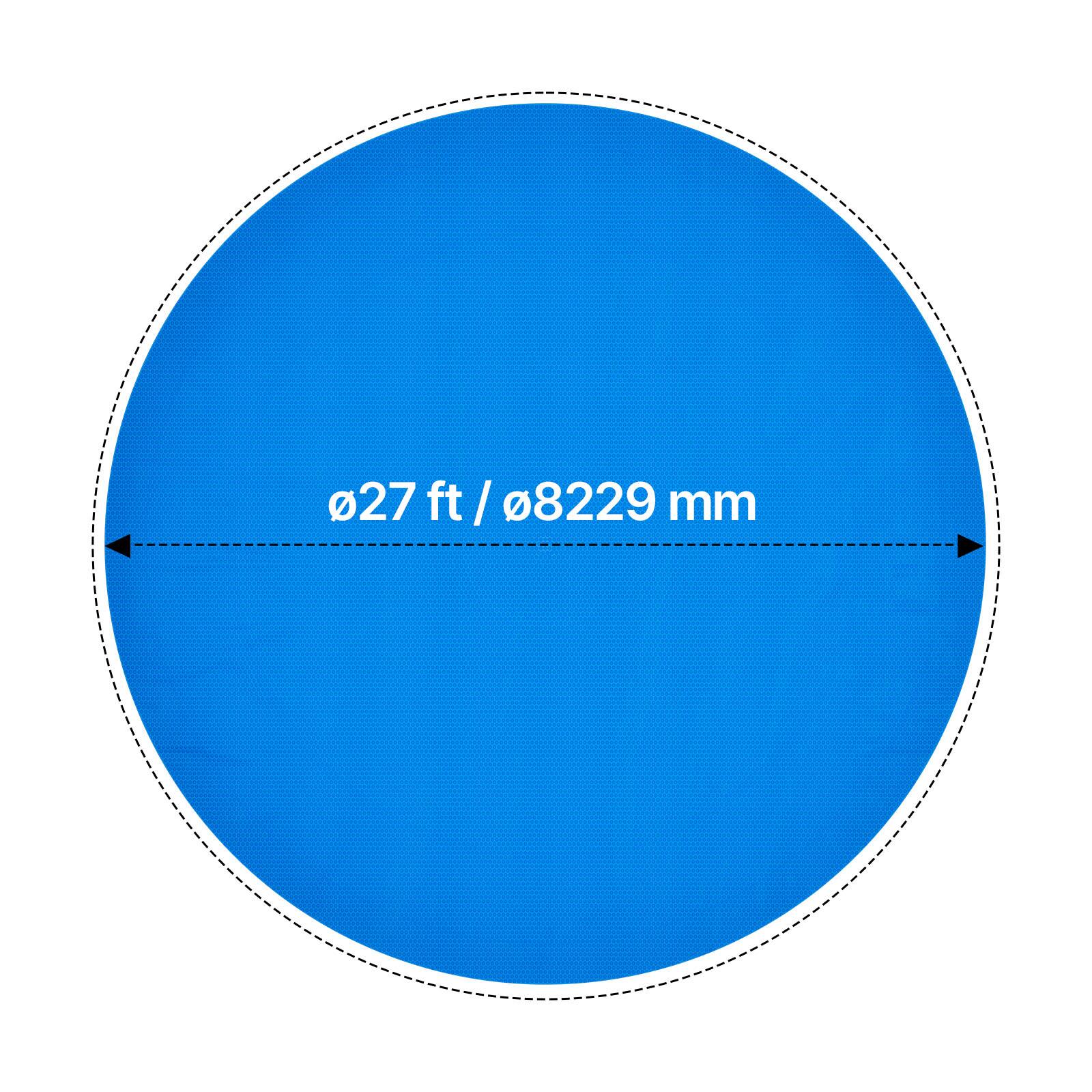 Alt View 4. VEVOR - Solar Pool Cover, 27 ft Round Pool Bubble Cover, 16 Mil Pools Solar Blanket with Bubble & PE Material, Blue - Blue.