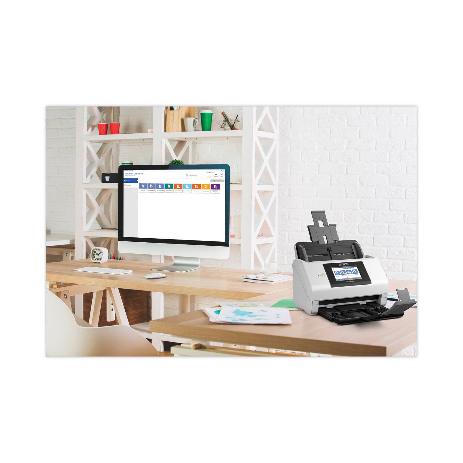 Alt View 6. Epson - Epson DS-790WN Cordless Large Format ADF Scanner - 600 dpi Optical - 32-bit Color - 24-bit Grayscale - 45 ppm (Mono) - false.
