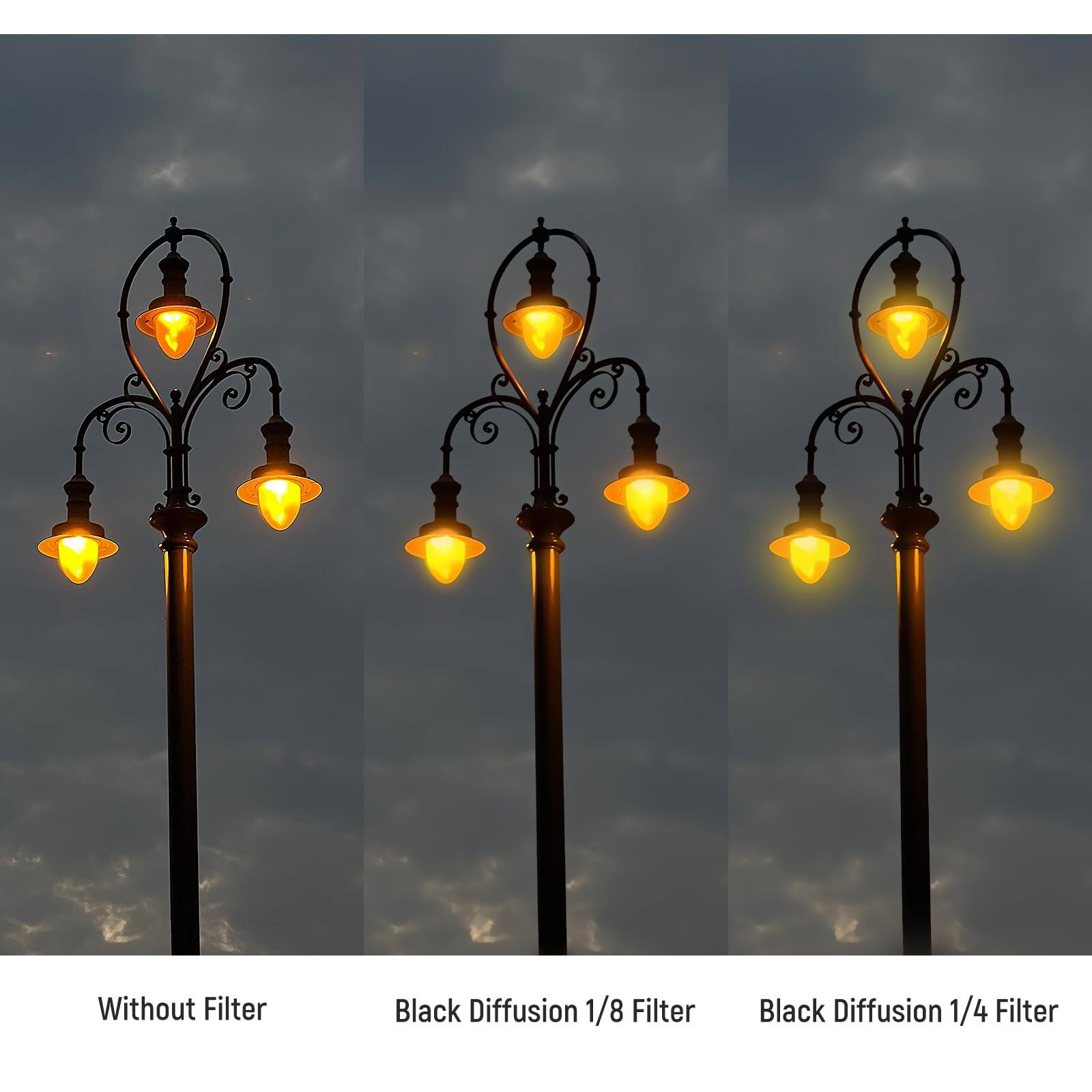 Without Filter  
Black Diffusion 1/8 Filter  
Black Diffusion 1/4 Filter