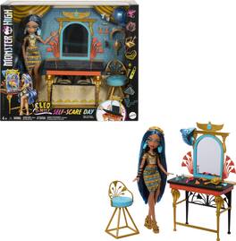 Mattel - Monster High Cleo De Nile Self-Scare Day Doll and Playset - Collectibles - Multicolor