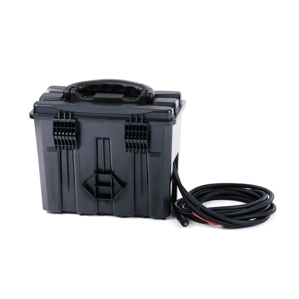 Back. Spartan Camera - Spartan Corrosion-resistant 12V SLA Battery Box with Output/Solar Dual Cable.