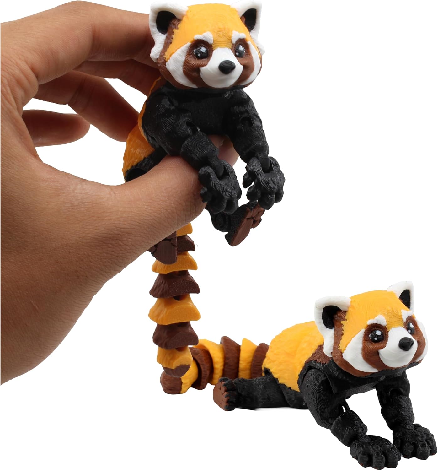 JuzToys 3D Printed Articulated Red Panda Figurine, Flexible Jointed ...