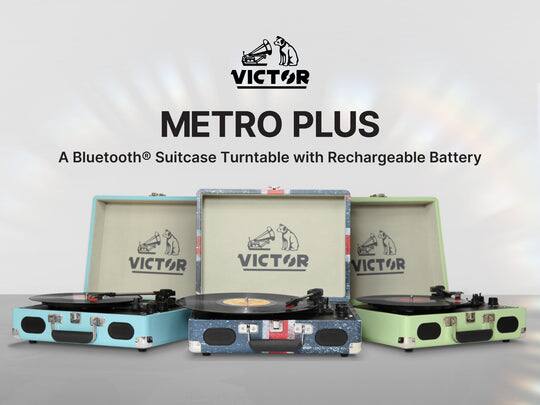 VICTOR METRO PLUS A Bluetooth® Suitcase Turntable with Rechargeable Battery