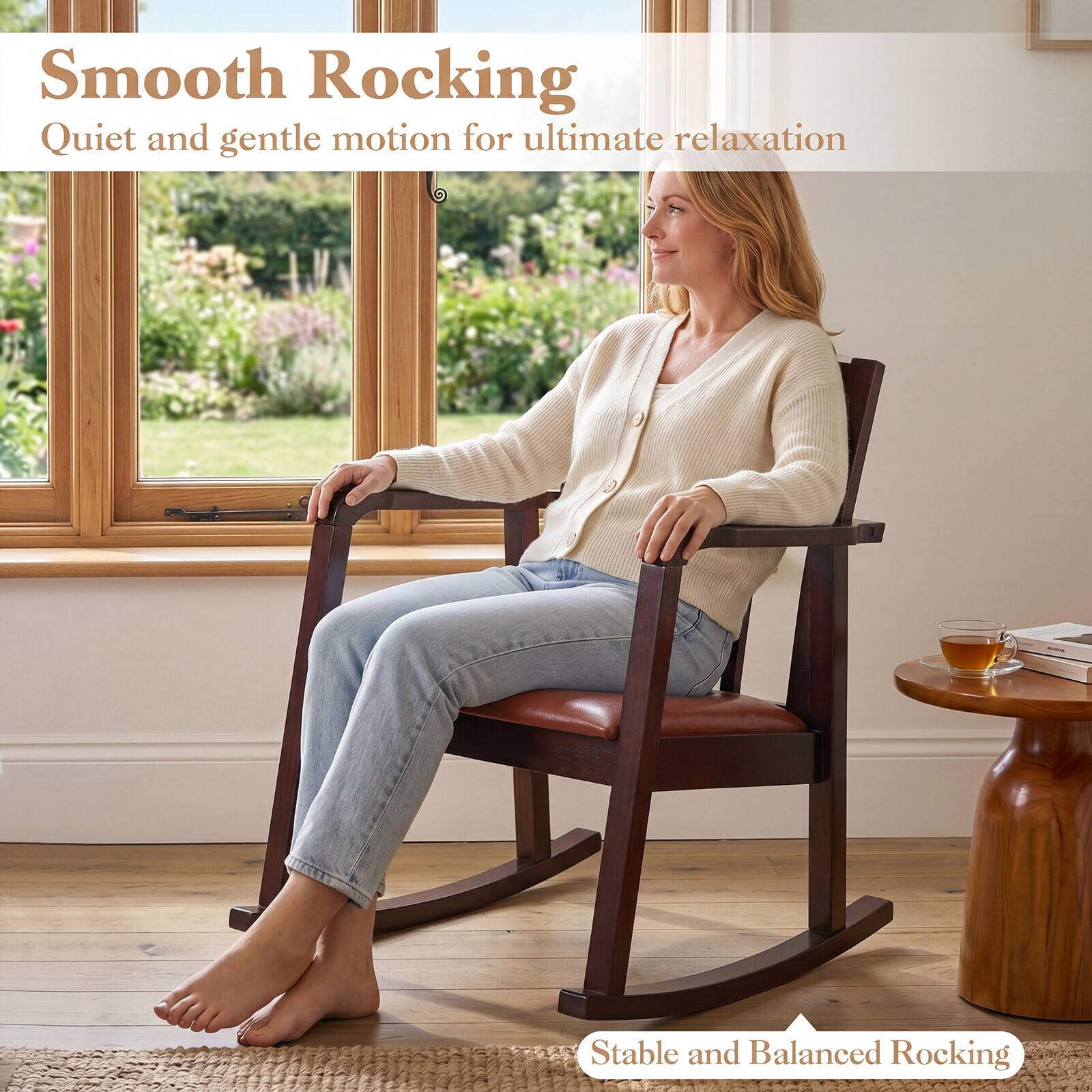 Smooth Rocking  
Quiet and gentle motion for ultimate relaxation  

Stable and Balanced Rocking