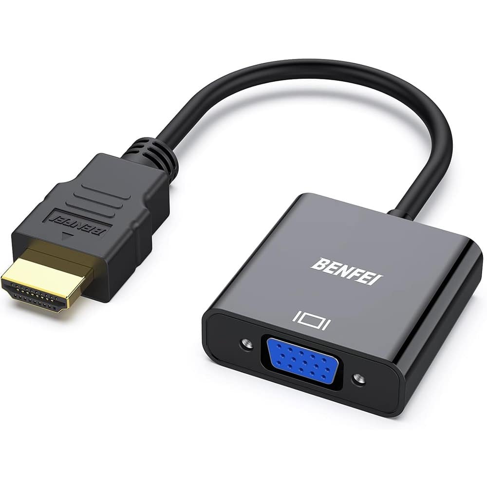 PARKER SLATER - HDMI to VGA Adapter – Gold-Plated Male to Female, Black