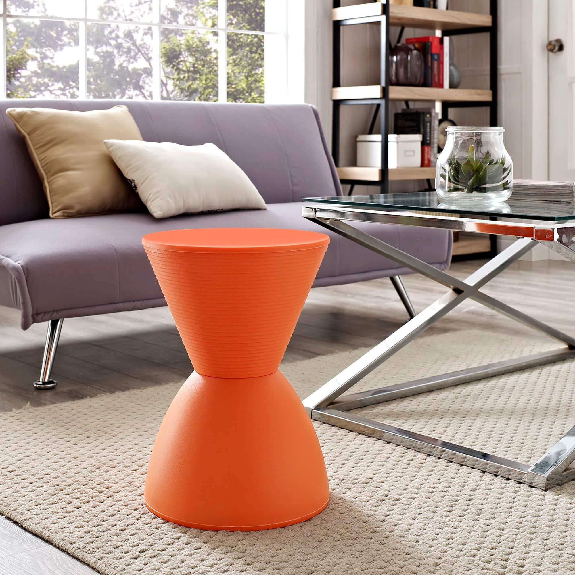 Haste Backless Stool by Modway - Orange
