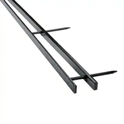 Front. GBC - GBC Velo Blind 1 1/2" Plastic Strip Binding Spine, 200 Sheet Capacity, Black, 25/Pack (9741630) - Black.