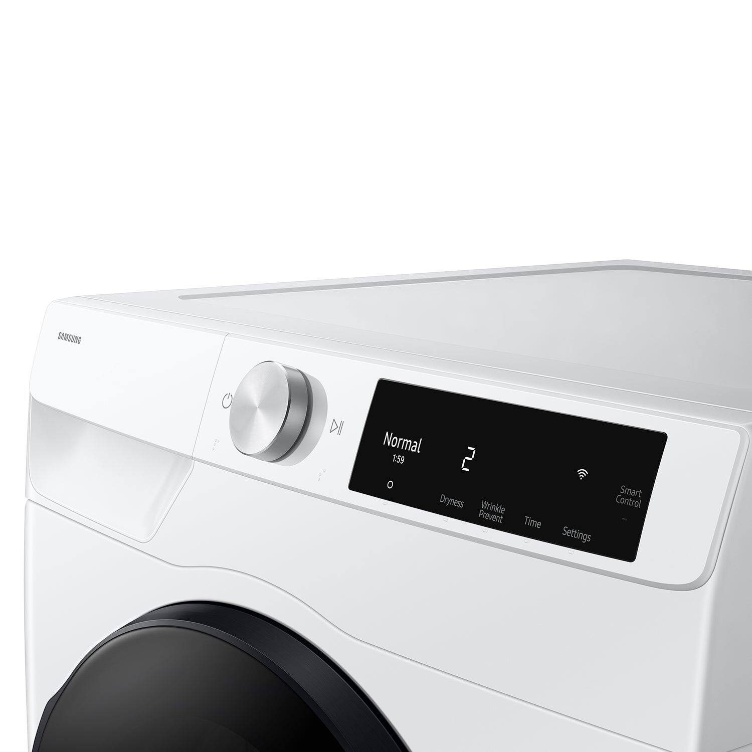 SAMSUNG  
Normal 1:59  
Dryness  
Wrinkle Prevent  
Time  
Settings  
Smart Control