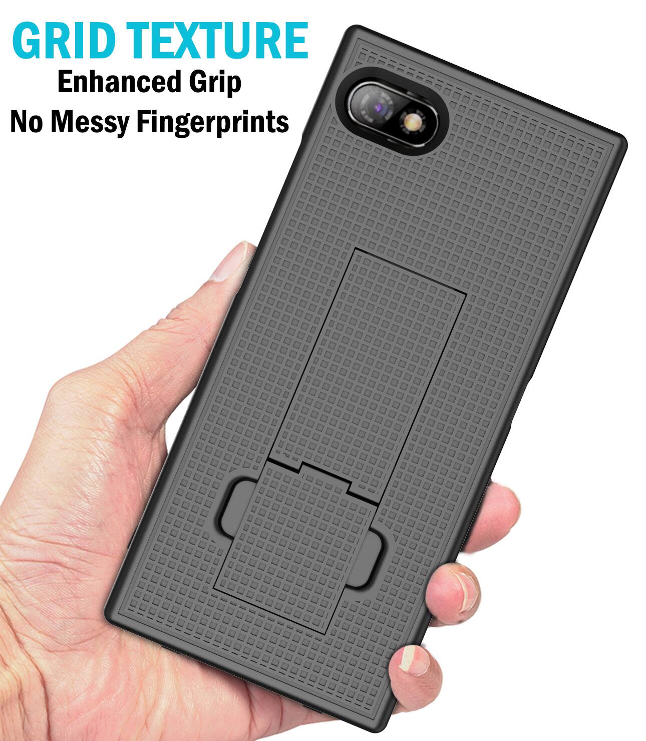 GRID TEXTURE  
Enhanced Grip  
No Messy Fingerprints