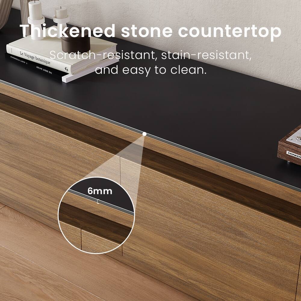 Thickened stone countertop  
Le Voyage botanique  
Scratch-resistant, stain-resistant, and easy to clean.  
6mm