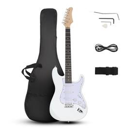 Winado - White 6 Strings Electric Guitar Right Handed With Gig Bag Strap Cord