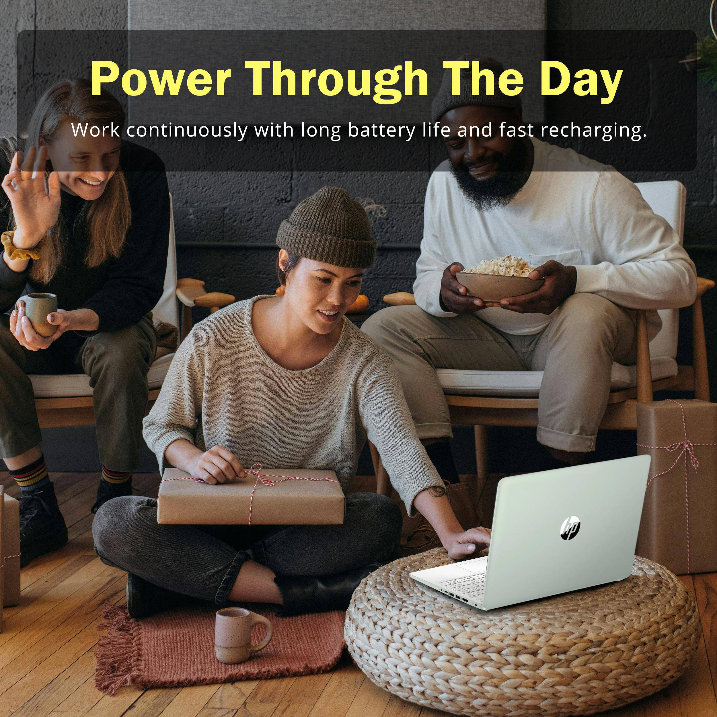 Power Through The Day

Work continuously with long battery life and fast recharging.