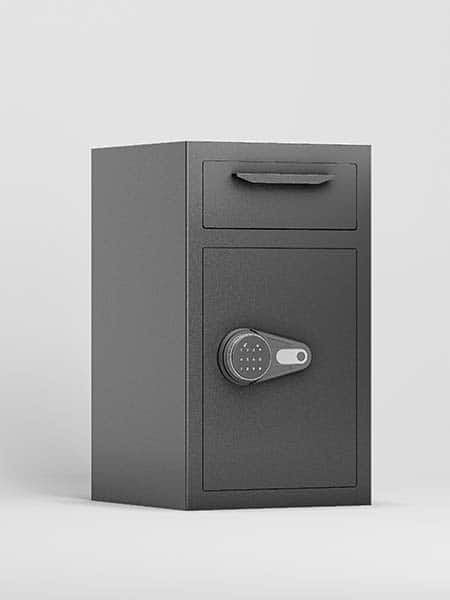GOODSILO - Depository Drop Safe - Front Slot Lock Box with Digital Combination, Anti-Fishing, Silent Deposit, Security Money Safe - Black