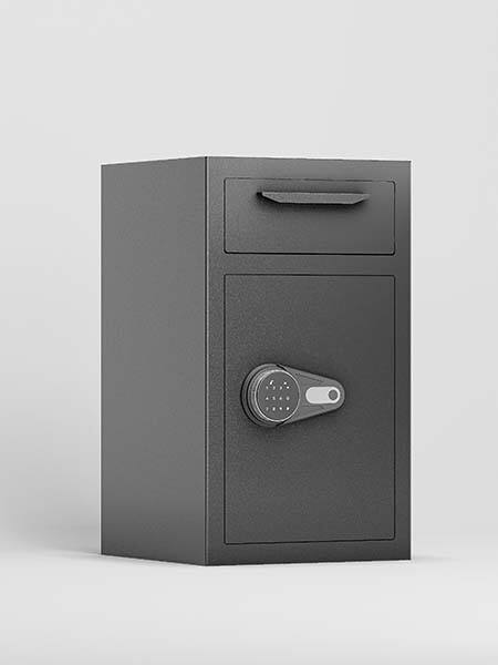 GOODSILO - Depository Drop Safe - Front Slot Lock Box with Digital Combination, Anti-Fishing, Silent Deposit, Security Money Safe - Black