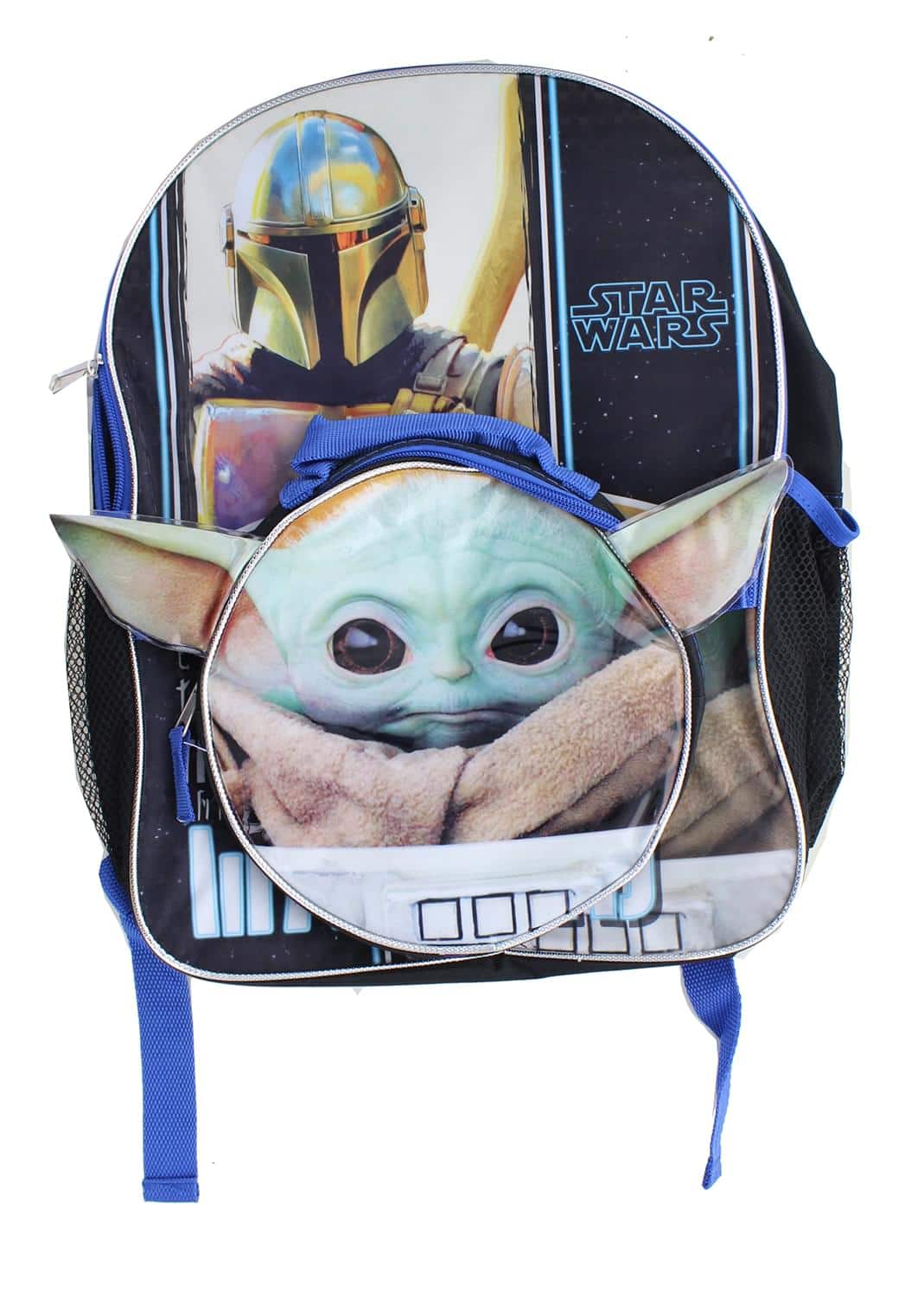Star Wars - The Mandalorian The Child 16 Inch Backpack w/ Lunch Kit - Black
