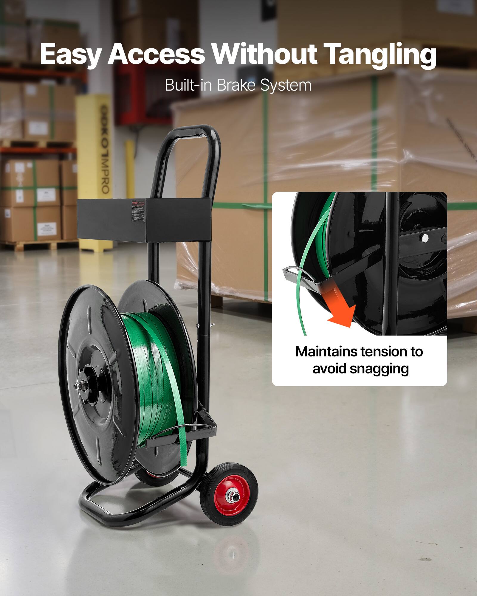 VEVOR Banding Strapping Cart, Fit for PET / PP / Polyester Strapping ...