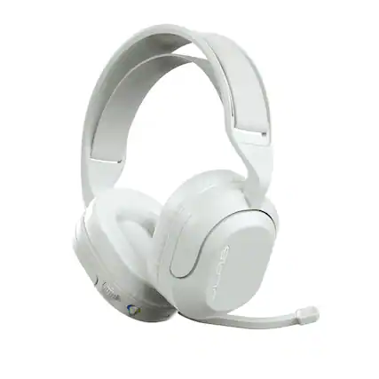 Front. JLab - Nightfall Wireless Bluetooth Gaming Over the Ear Headset - White.