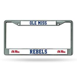 Rico Industries - Mississippi Ole Miss Rebels Chrome Auto License Plate Frame CAR TRUCK - Multi