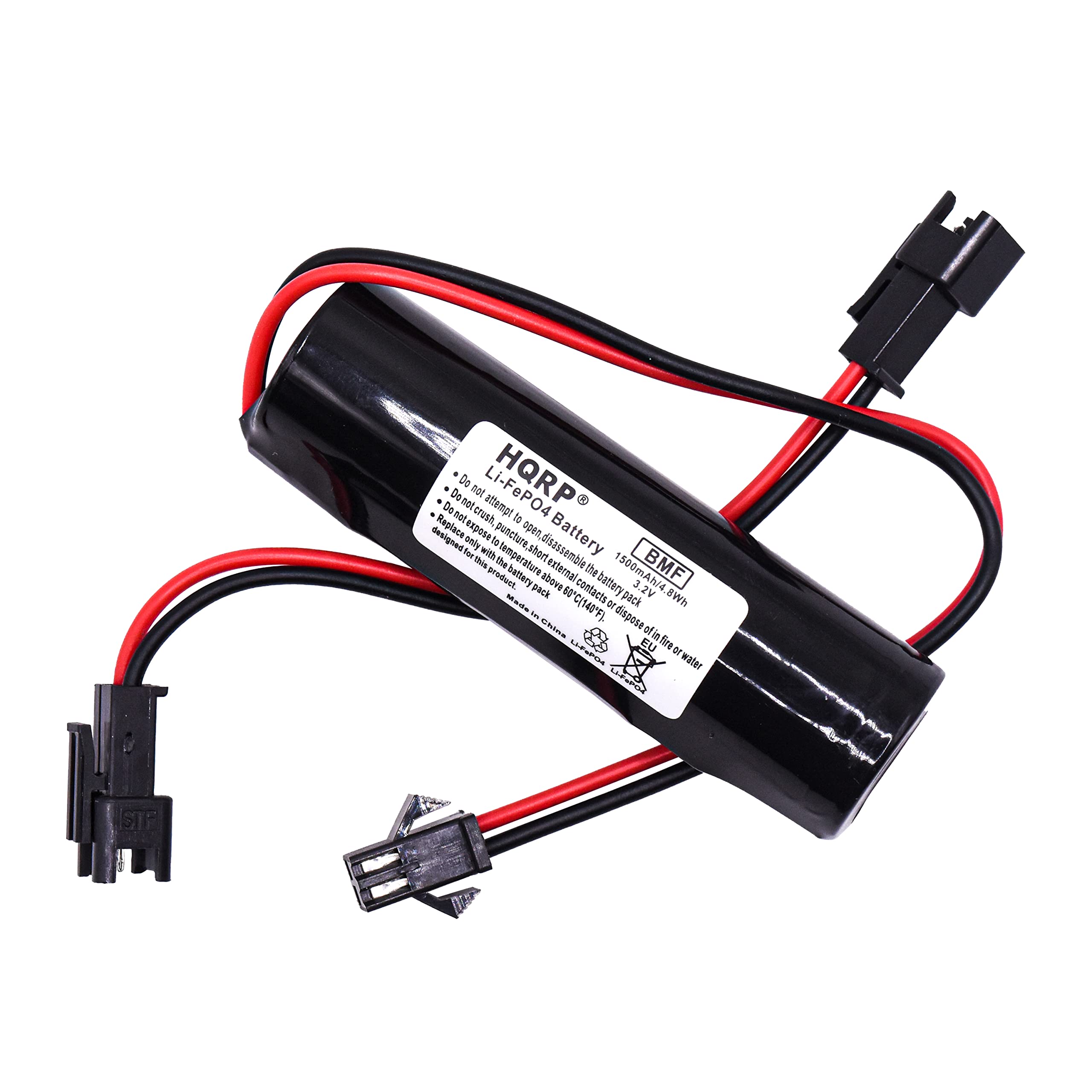 Don't attempt to open or disassemble the battery. Do not expose to high temperatures. Do not crush or puncture. Replace if damaged. Battery only. Do not dispose of in fire or water. 

HQRP® Li-Ion Battery
1500mAh/4.3V
BMF
68C (140°F)
STF

EU