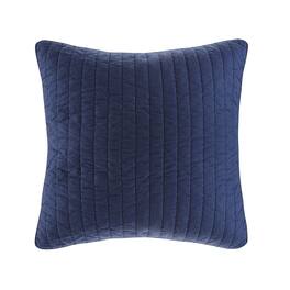 Gracie Mills - Johnny Farmhouse Chic Cotton Quilted Euro Sham - Navy