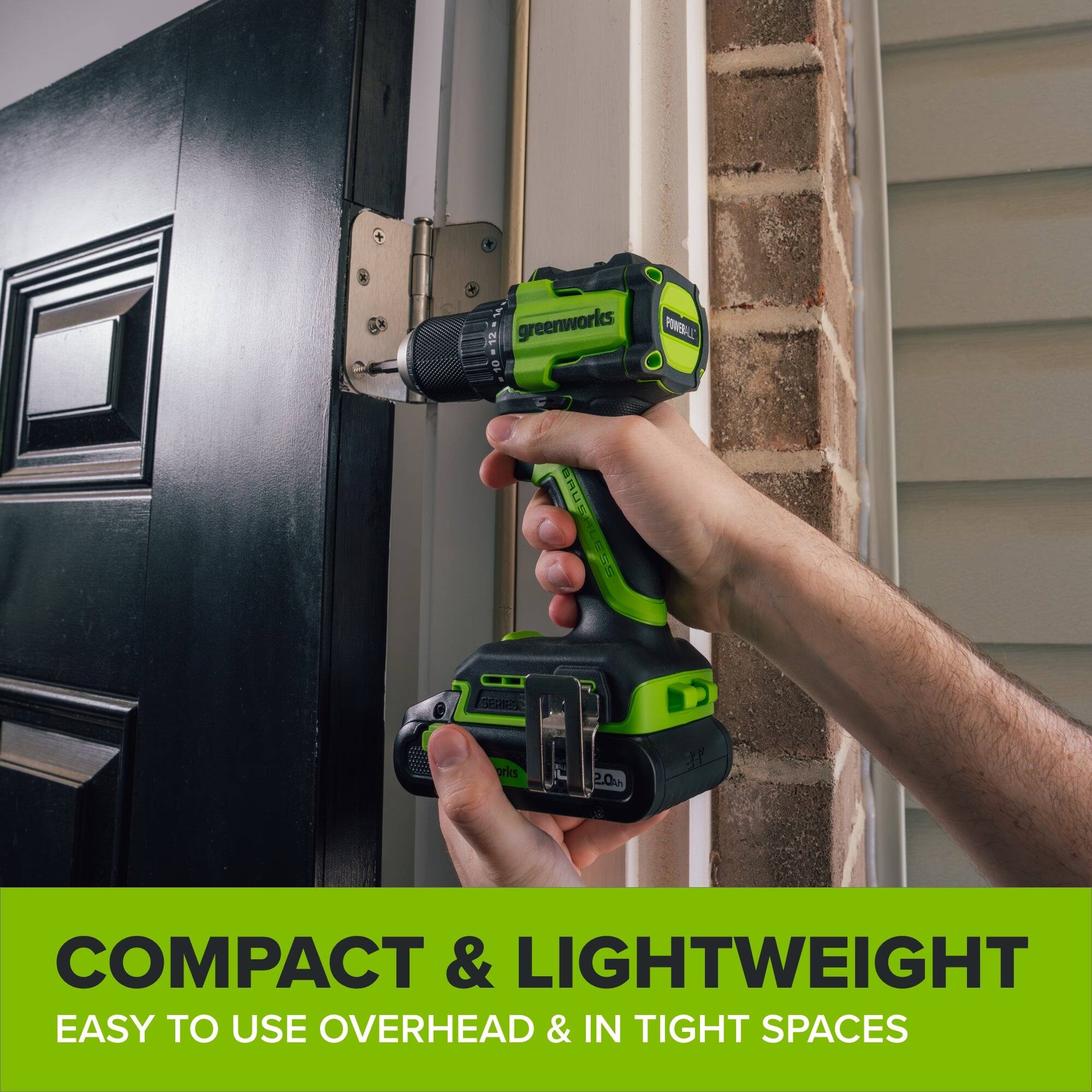 10 - 12 - 14 greenworks POWERALLS BAUSHLESS LESS SERIES

orks
2.04h

COMPACT & LIGHTWEIGHT EASY TO USE OVERHEAD & IN TIGHT SPACES