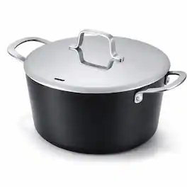 Alva - Maestro 4.5-Quart Ceramic Coated Nonstick Stock Pot & Ceramic Nonstick Saucepan, with Lid, Induction Ready - Black
