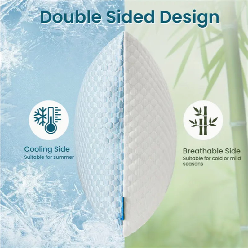 Double Sided Design

Cooling Side  
Suitable for summer

Breathable Side  
Suitable for cold or mild seasons