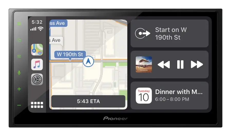 Alt View 17. Pioneer - 6.8" Android Auto™ and Apple CarPlay® Bluetooth® Digital Media (DM) Receiver - Black.