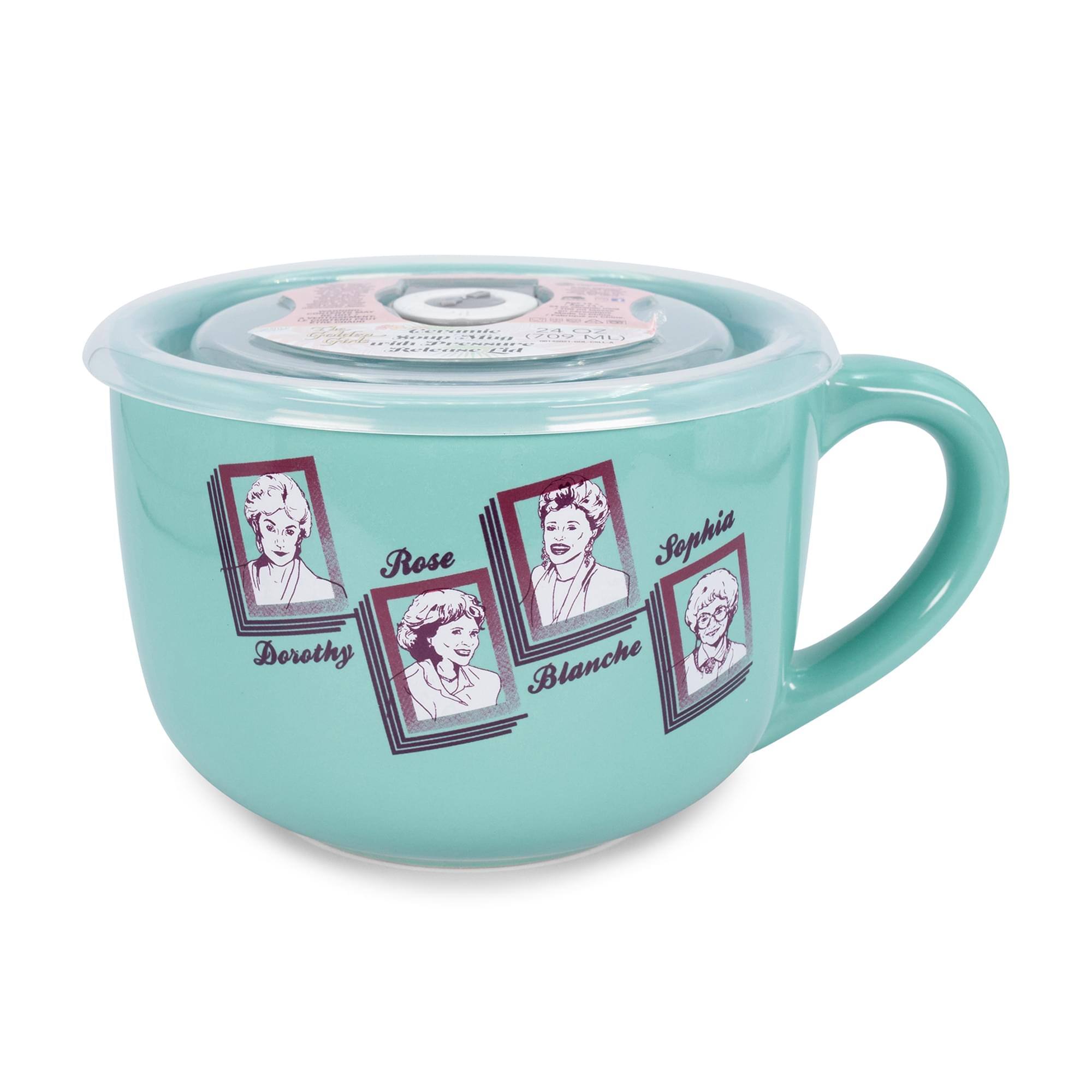 Silver Buffalo - The Golden Girls Ceramic Soup Mug with Vented Lid | Holds 24 Ounces - Blue price history on PriceWatchPro