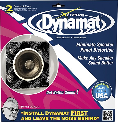  Dynamat - Xtreme 10&quot; x 10&quot; Speaker Dampening Sheets (2-Pack) - Aluminum/Black