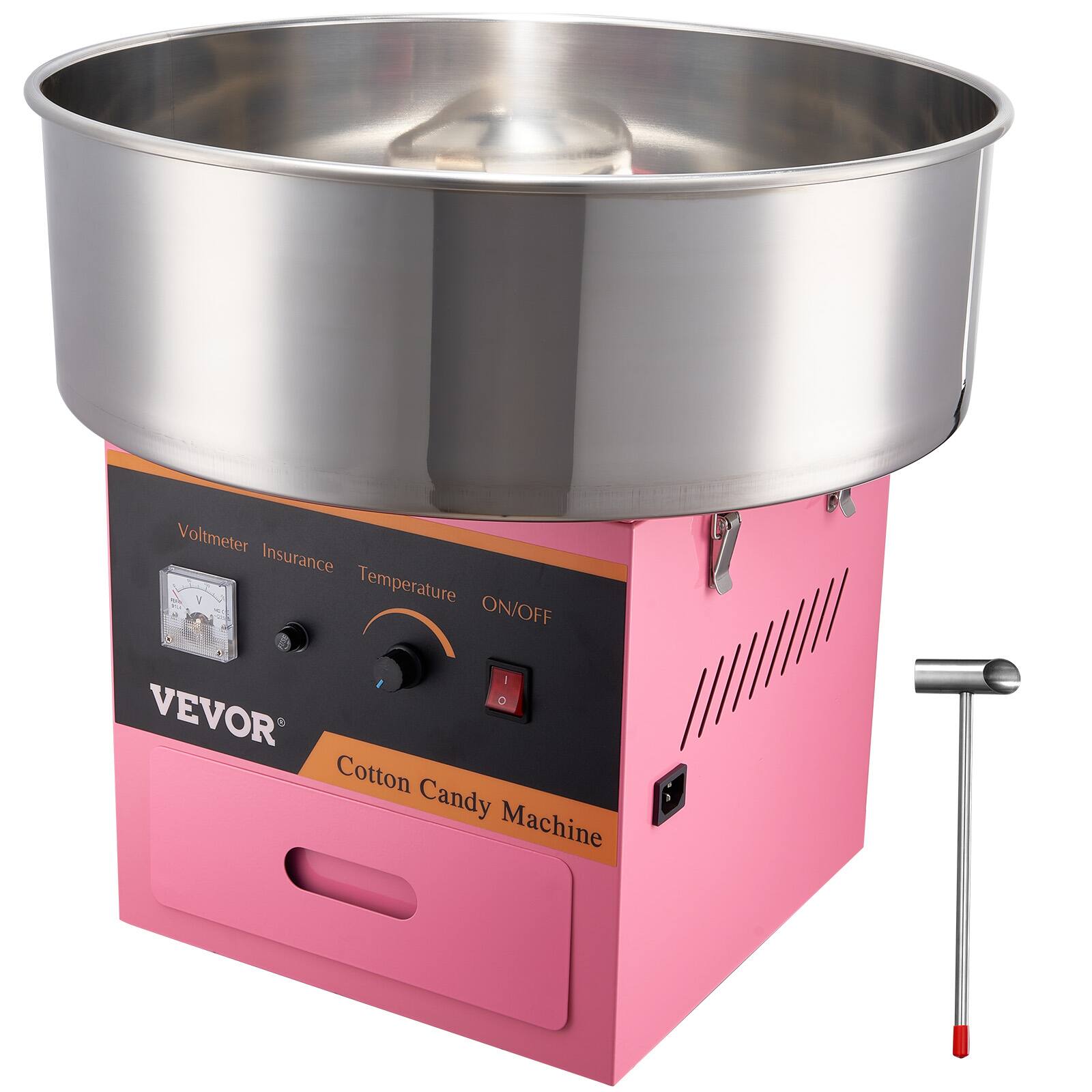 Voltmeter, Insurance, Temperature, ON/OFF

VEVOR

Cotton Candy Machine