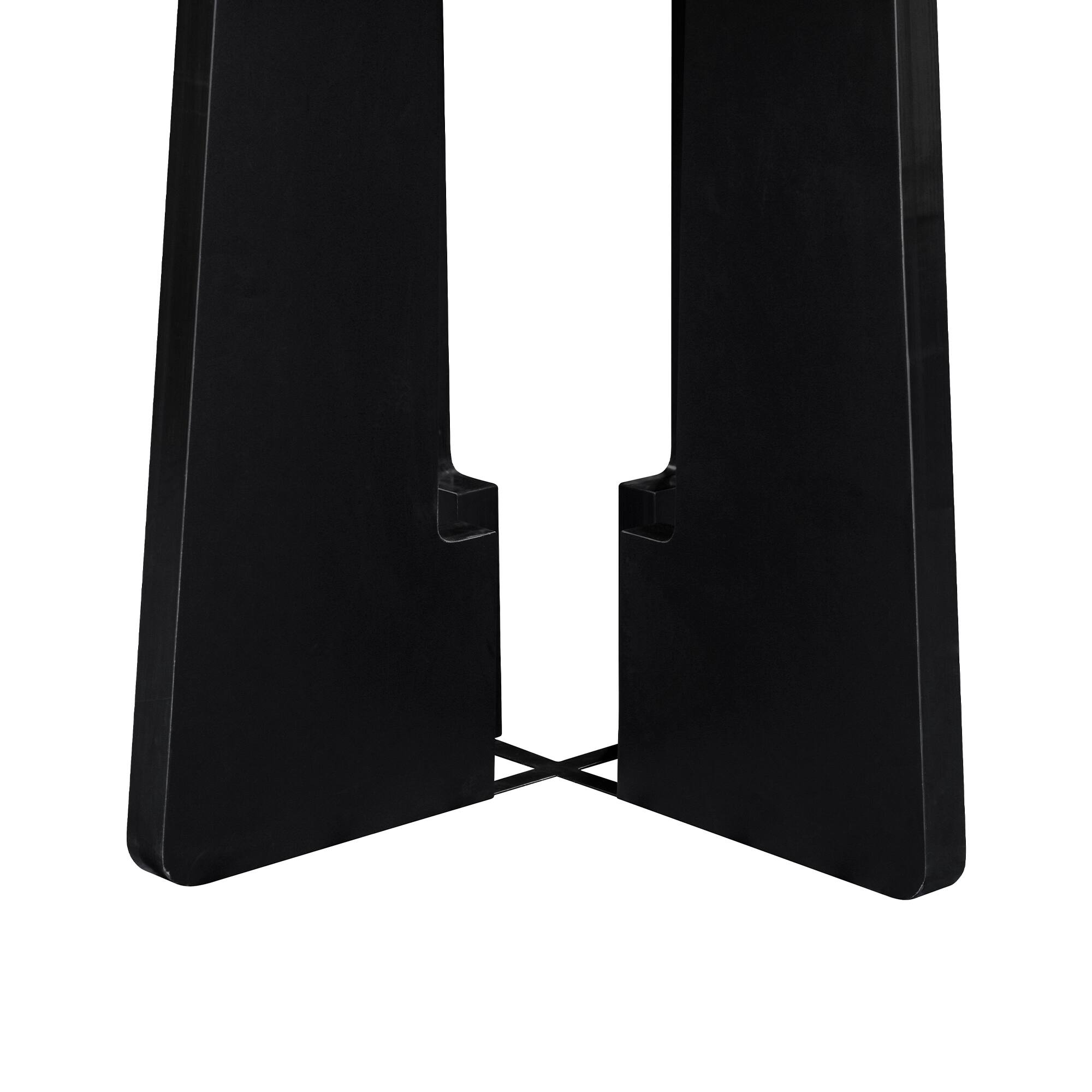 Alt View 7. Tiramisubest - Round Dining Table for 4, 43-Inch Faux Marble Top, Mid-Century Modern Round Dining Table (White) - White+Black.