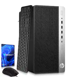 HP - Refurbished Excellent - G4 Tower Computer Desktop PC | Intel Core i5-8th 3.2GHz | 8GB DDR4 RAM | 256GB SSD | KB & Mouse | WiFi | Win11 - Black