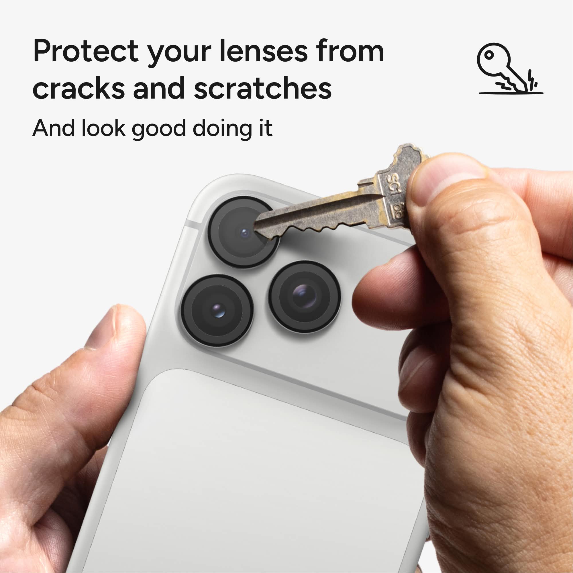 Protect your lenses from cracks and scratches  
And look good doing it