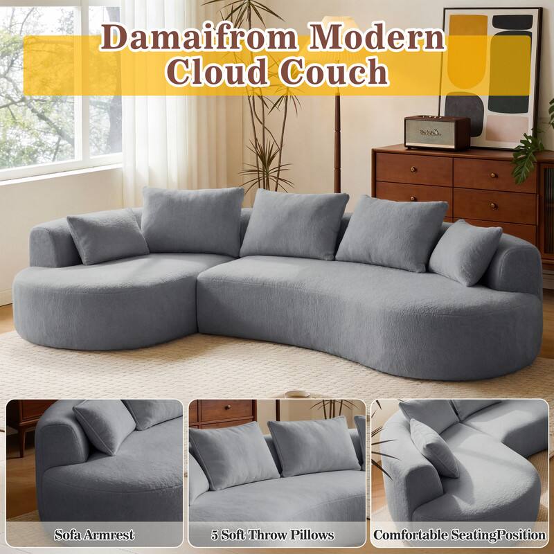 Damaifrom Modern Cloud Couch

- Sofa Armrest
- 5 Soft Throw Pillows
- Comfortable Seating Position