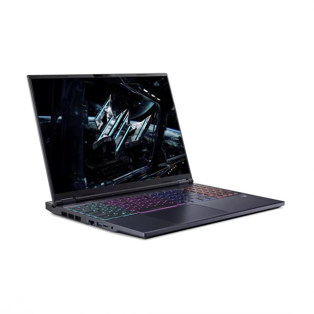 Left. Acer - Predator Helios 16 AI 16" OLED Gaming Laptop Intel Core Ultra 9 275HX 32GB DDR5 1TB SSD RTX 5090 Win11 PH16-73 - Abyssal Black.
