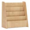 Front. Costway - Costway 4-tier Kids Wooden Bookshelf Toddlers Book Rack with Deep Shelves Natural - Natural.