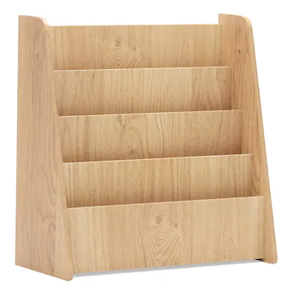 Front. Costway - Costway 4-tier Kids Wooden Bookshelf Toddlers Book Rack with Deep Shelves Natural - Natural.