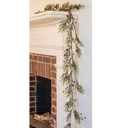BreeBe - Mountain Pine & Berries Garland 5' - Green