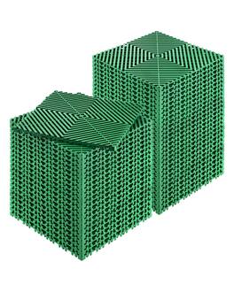 VEVOR - Interlocking Drainage Mat, 50 Pcs Modular Interlocking Cushion, 12” x 12” Splicing Drainage Mats - Green