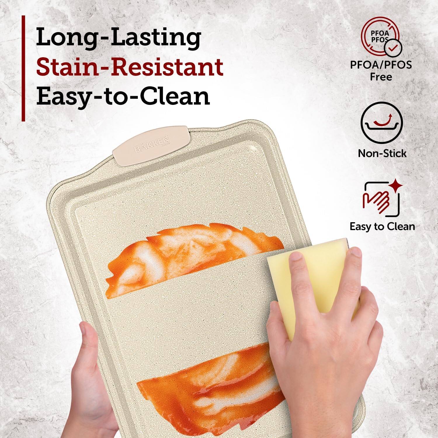 Long-Lasting Stain-Resistant Easy-to-Clean, PFOA/PFOS Free, Non-Stick, Easy to Clean