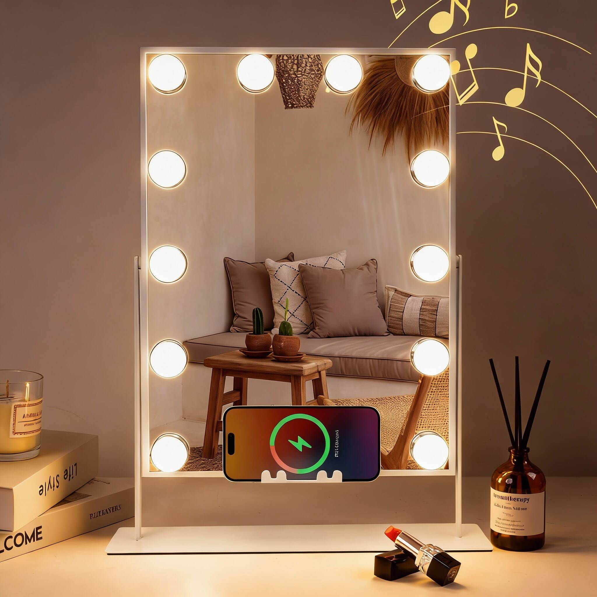 White-12 Bulbs-bluetooth