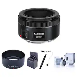 Bundle - Canon - EF 50mm f/1.8 STM Lens, with Included Value
