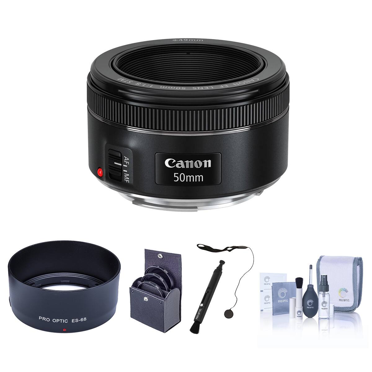 49mm  
STM 1:1.8 CANON 50mm LENS EF  
I AFI IMF  
Canon 50mm  
100%  
PRO OPTIC ES-68  
PRO OPTIC 53