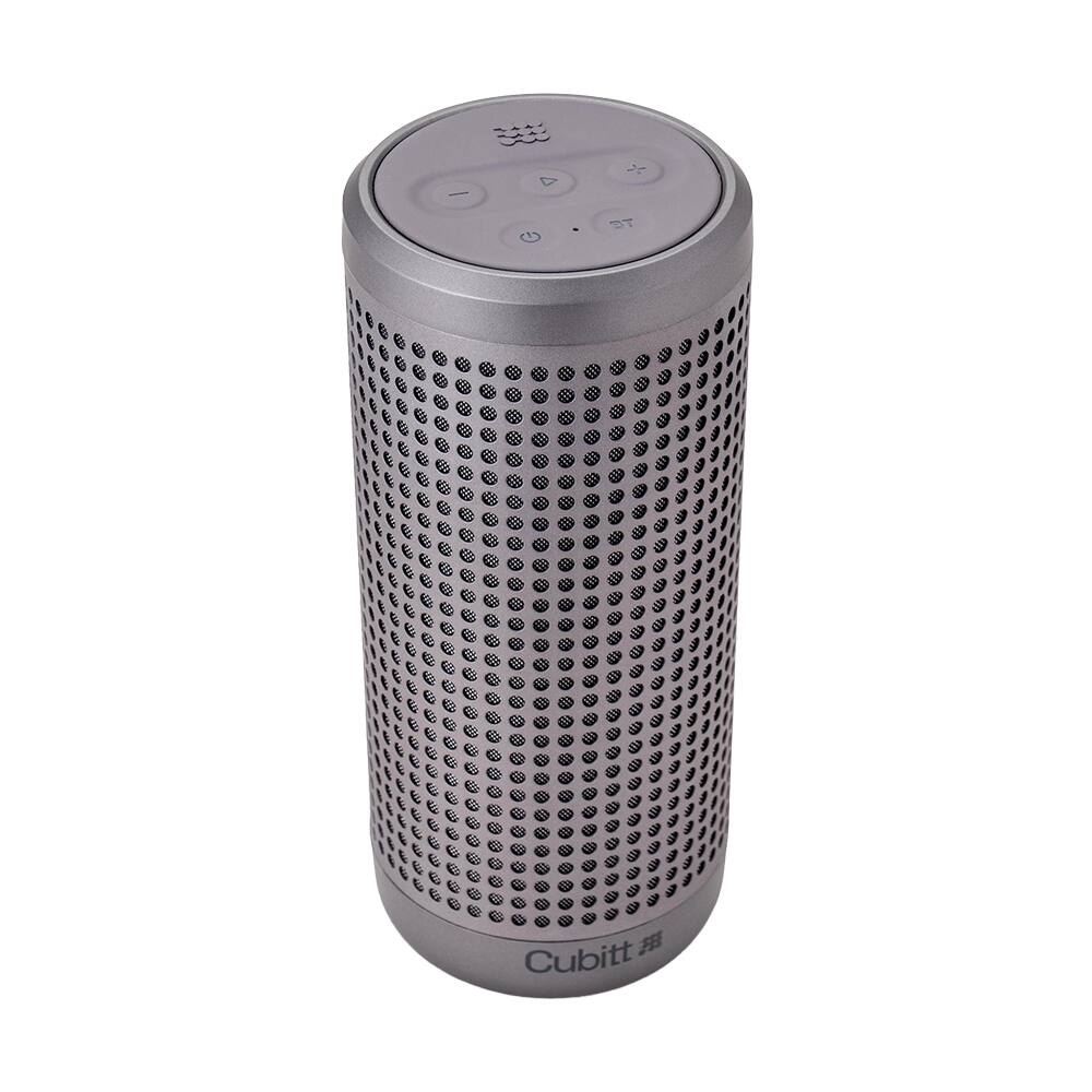 Angle. Cubitt - Cubitt Power Plus Gen2 Bluetooth Speaker – Powerful Bass & Crisp Highs, IPX7 Waterproof, 12 H Playtime - Grey.