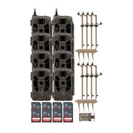 Stealth Cam - (Eight) DECEPTOR MAX 40MP Trail Camera with Dual Camera Ground Mount 32GB Memory Card and Card Reader