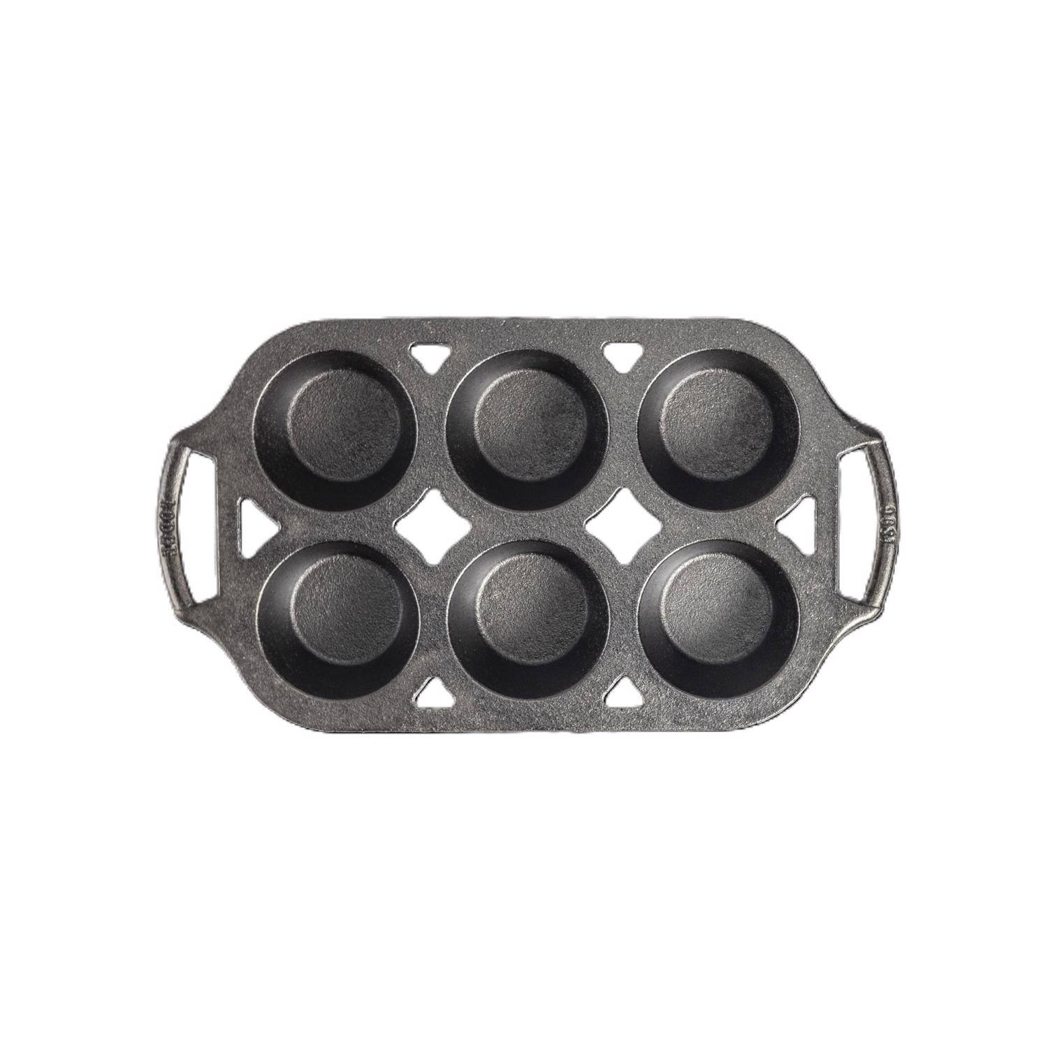 Angle. Lodge - Lodge 7 in. W X 13 in. L Muffin Pan Gray 1 pc.