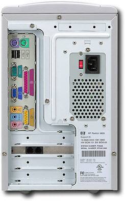 Back Standard. Hewlett-Packard - Pavilion Desktop with Intel® Celeron™ Processor 800MHz.