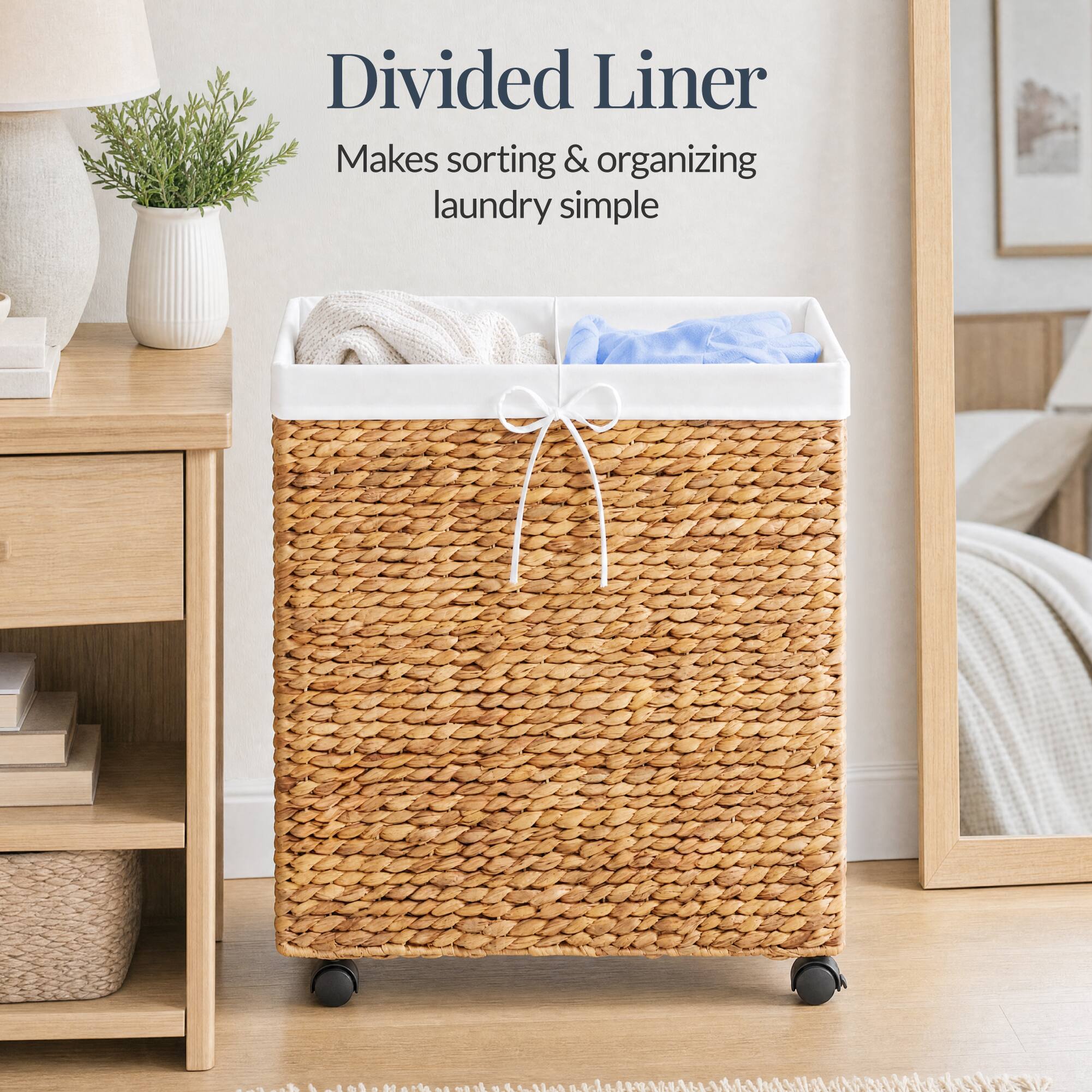 Divided Liner  
Makes sorting & organizing laundry simple