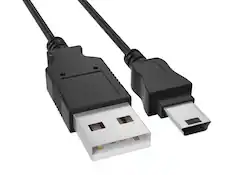 Front. Cable Leader - USB 2.0 Type A Male to Mini-B 5-Pin Male Cable, 480Mbps, Double-Shielded - Black.